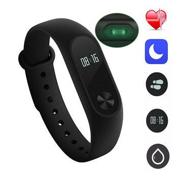 Xiaomi Mi Band 2 Wrist Waterproof Bracelet Smart Watch Heart Rate OLED Original - intl