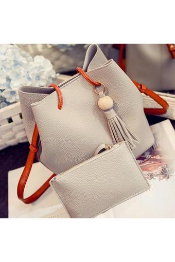 RockLife กระเป๋าสะพายไหล่ + กระเป๋าสตางค์ R1107 (Grey)