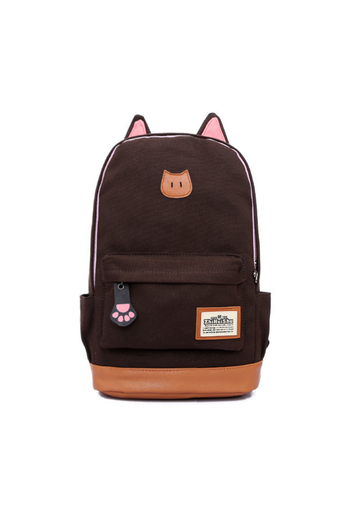 TravelGear24 กระเป๋าเป้สะพายหลัง กระเป๋าเป้รูปแมว Cat Backpack RuckSack - Brown/สีน้ำตาล