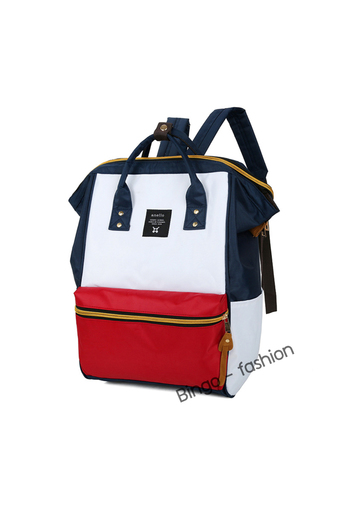 Wonderful Story Bingo Fashion กระเป๋าสะพายหลัง New Polyester Casual Backpack with Back Zip (Mixed Red)