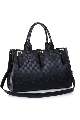 Women Ladies PU Leather Top Handle Bag