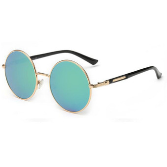 Hot Vintage Round lens Sunglassesแว่นกันแดดทรงกลม เลนส์โพลาไรส์ รุ่น(Green)