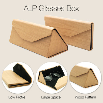 ALP Glasses Box กล่องใส่แว่นพับได้ รุ่น ALP-B002-WD (Wood)