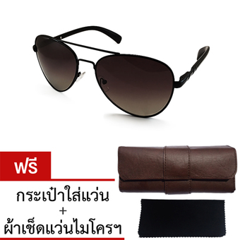 CLASSIC AVIATOR POLARIZED LENS SUNGLASSES แว่นกันแดด เลนส์โพลาไรส์ รุ่น AVT-1188-301PL (Brown)
