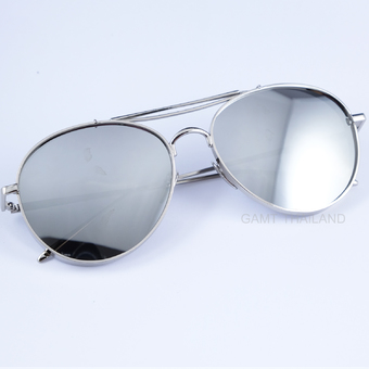 GAMT AVIATOR SHADOWS FROG SUNGLASSES เลนส์ POLARIZED ตัดแสง ปรอทเงิน MIRRORED SILVER ขนาด 59 mm