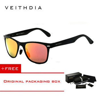 VEITHDIA Aluminum Men&#039;s Polarized Mirror Sun Glasses Male Driving Fishing Outdoor Eyewears Accessories Sunglasses For Men 2140(Red) [ Buy 1 Get 1 Freebie ]