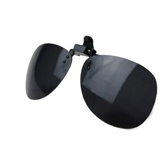 niceEshop Retro Flip Up Polarized Clip On Sunglasses,Grey and Black
