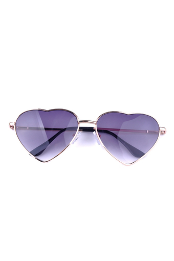 Moonar Unisex Women Men Heart Shaped Glasses Sunglasses Vintage (Purple)