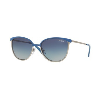 Vogue แว่นกันแดด รุ่น - VO4002S - Blue/Matte Brushed Silver (50254L) Size 55 Light Grey Gradient Dark Blue