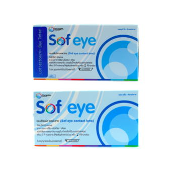 Maxim คอนแทคเลนส์แบบใส รายเดือน แพ็ค 6 ชิ้น รุ่น Sof eye ค่าสายตา -4.75
