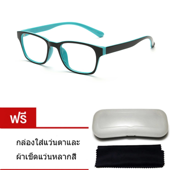 Long แว่นสายตา รุ่น 9154 (กรอบสีเขียวมิ้นท์/ เลนส์ใส) ฟรีกล่องและผ้าเช็ดแว่น