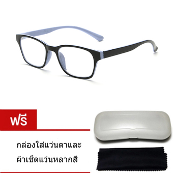 Long แว่นสายตา รุ่น 9154 (กรอบสีม่วงอ่อน/ เลนส์ใส) ฟรีกล่องและผ้าเช็ดแว่น