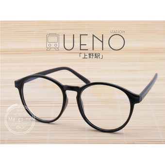 fashion แว่นตา กันUV400 รุ่น UENO กรอบดำด้าน ฟรี กล่องใส่แว่น+ผ้าเช็ดแว่น