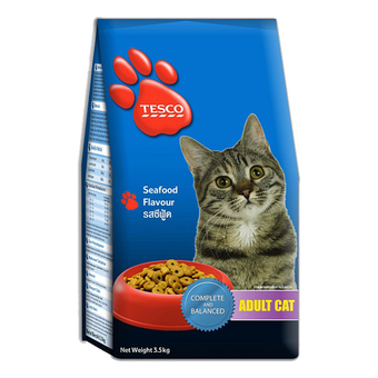 TESCO เทสโก้อาหารแมว รสซีฟู้ด 1.5 กก.