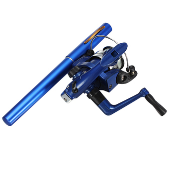Mini Portable Telescopic Fishing Rod (Blue)