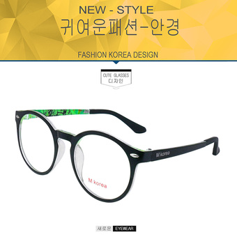 Fashion M Korea แว่นสายตา รุ่น 5545 สีดำตัดเขียว แว่นตากรองแสงสีฟ้า ถนอมสายตา (กรองแสงคอม กรองแสงมือถือ)