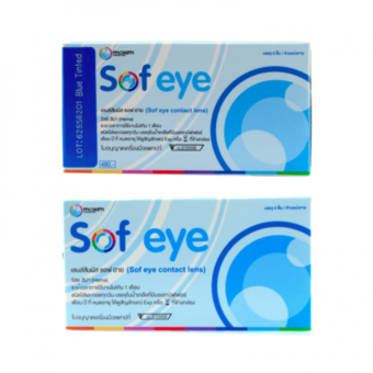 Maxim คอนแทคเลนส์แบบใส รายเดือน แพ็ค 6 ชิ้น รุ่น Sof eye ค่าสายตา -3.75
