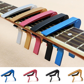 Moonar Musical Instrument Accessories Alloy Guitar Capo Bass Quick Change Clamp Tone Tuning sandhi Clip (Black) - intl