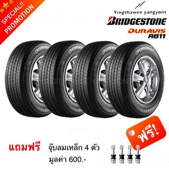 Bridgestone ยางรถยนต์ รุ่น Duravis R611 ขนาด 215/70R15 จำนวน 4 เส้น (แถมฟรีจุ๊บเลสpacific 4 ตัว)