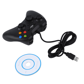 OH USB-360 Plastic USB Wired Game Remote USB Port Controller Improved Ergonomic Black