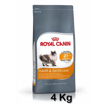 Royal Canin Hair &amp; Skin 4 Kg อาหารสำหรับแมวโตที่ต้องการบำรุงขนและผิวหนัง ขนาด 4 กิโลกรัม