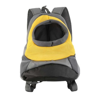 OH Pet Carrier Dog Cat Puppy Travel Bag Mesh Backpack Head out Carrier Bag Yellow