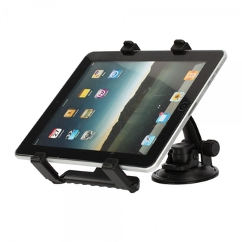 Car Mount with Suction Holder Base for iPad 1/2/3/4/iPad Mini/GPS/DVD/TV (Black)