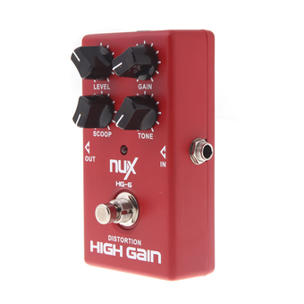 NUX HG-6 Guitar Distortion High Gain Electric Effect Pedal True Bypass (Red) Outdoorfeee - Intl