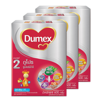 ขายยกลัง ! DUMEX ดูเม็กซ์ นมผง ดูโปร ซูเปอร์มิกซ์ ช่วงวัยที่ 2 600 กรัม (ทั้งหมด 3 กล่อง)