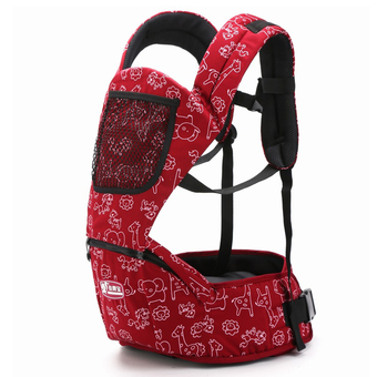 Hot Selling Fashion Multicolor Baby Carriers Shoulders Backpack-Red