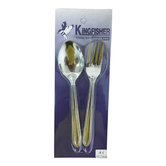 Kingfisherช้อนส้อมSS 511 1MM 4คู่
