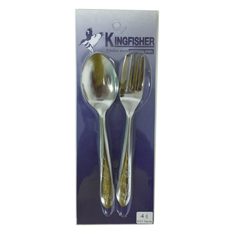 KINGFISHERช้อน-ส้อมSS 504 1MM 4คู่