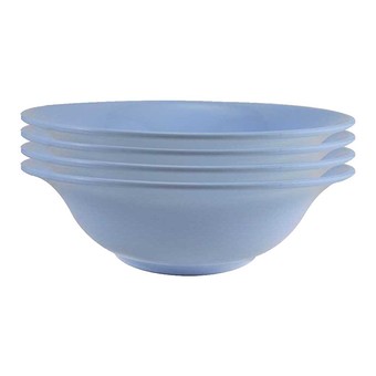 TOP ท็อป ชามกลม 8 นิ้ว B80 สีฟ้า ABS - แพ็ค 4 ชาม