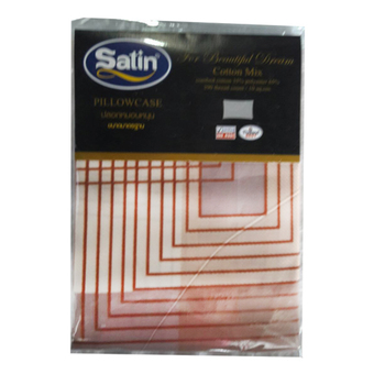 SATIN ซาติน ปลอกหมอนหนุน ลายเส้น D52