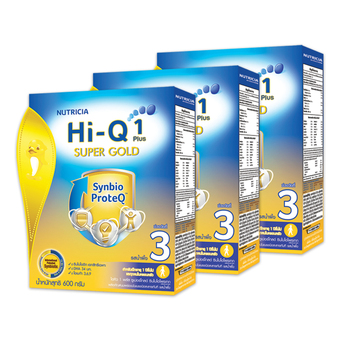 ขายยกลัง ! Hi-Q ไฮคิว นมผง 1พลัส 3 ซูเปอร์โกลด์ SYNBIO PROTEQ รสน้ำผึ้ง 600 กรัม (ทั้งหมด 3 กล่อง)