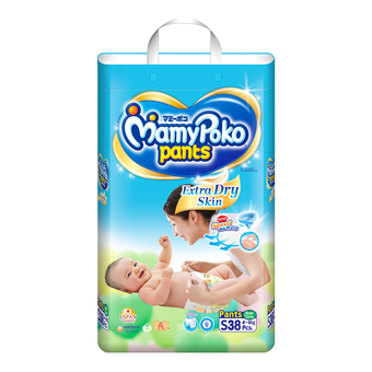 MAMYPOKO มามี่โพโค กางเกงผ้าอ้อมเด็ก PANTS EXTRA DRY SKIN ไซส์ S 38 ชิ้น