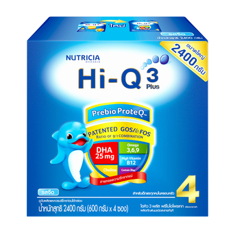 HI-Q ไฮคิว นมผง 3 พลัส พรีไบโอโพรเทก รสจืด 2400 กรัม