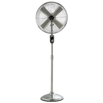Bungalow Stand Fan 16&quot; 3 Speed (Chrome Grill / Chrome Base)&quot;