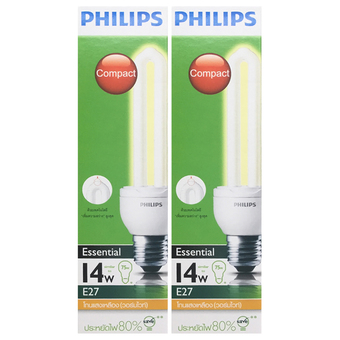PHILIPS E-SAVER 14W วอร์มไวท์ 2 แพ็ค (แพ็ค 1 หลอด)