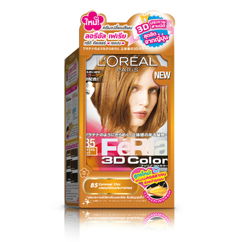 L&#039;Oreal Paris Feria 3D Color Japan คาราเมล ชิค ครีมเปลี่ยนสีผม เบอร์ 85 (สีบลอนด์อ่อนประกายทอง)