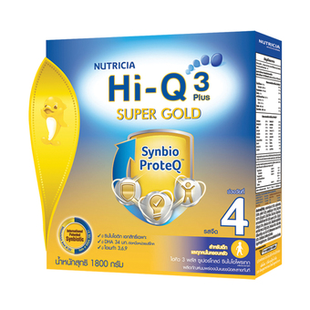 Hi-Q ไฮคิว นมผง 1พลัส 4 ซูเปอร์โกลด์ SYNBIO PROTEQ รสจืด 1800 กรัม