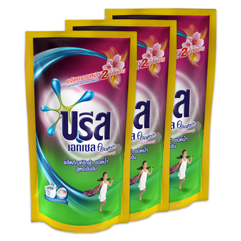 BREEZE บรีส น้ำยาซักผ้า เอกเซลลิควิด อโรมา 800 มล. (แพ็ค 3 ถุง)