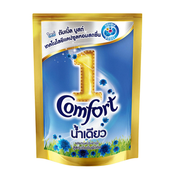 COMFORT น้ำยาปรับผ้านุ่มน้ำเดียว สีฟ้า ถุงเติม 1500 มล.