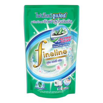FINELINE ไฟไลน์ ซูเปอร์ น้ำยาซักผ้าสูตรเข้มข้น ถุงเติม 400 มล. - สีเขียว