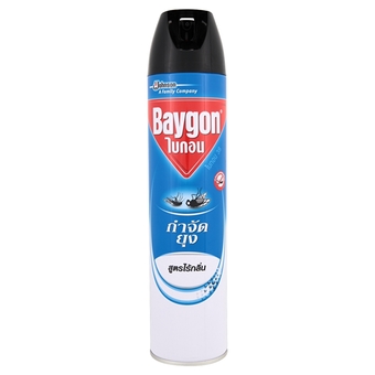 Baygon กำจัดยุง สูตรไร้กลิ่น 600 มล. - สีฟ้า