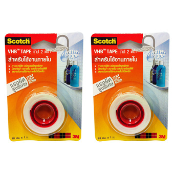 3M เทปกาวสองหน้าใช้งานภายใน 1ม.#121 (2 แพ็ค)