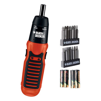 Black&Decker ไขควงไฟฟ้าใส่ถ่ายอัลคาไลน์ 4 ก้อน รุ่น A7073