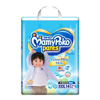 MAMYPOKO มามี่โพโค กางเกงผ้าอ้อมเด็ก PANTS EXTRA DRY SKIN - BOY ไซส์ XXXL 14