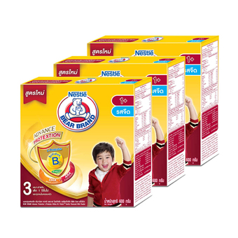 ขายยกลัง ! Nestle' นมผงตราหมีแอดวานซ์โพรเท็กซ์ 1+ รสจืด 600 กรัม (แพค 3)