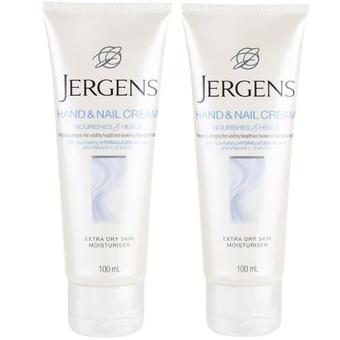 Jergens Hand cream and nail cream jergen ครีมทามือ และเล็บ ครีมบำรุงมือ โลชั่นทามือ บำรุงฝ่ามือ และเล็บมือ 2 ชิ้น